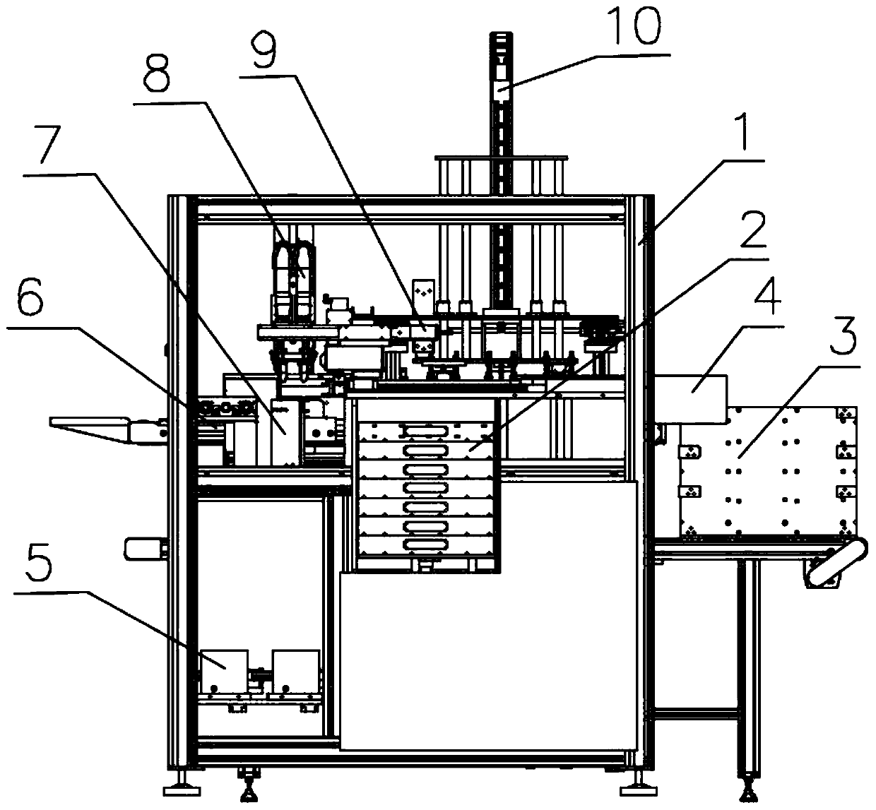 Automatic assembling and lock pin equipment of air conditioner transformer