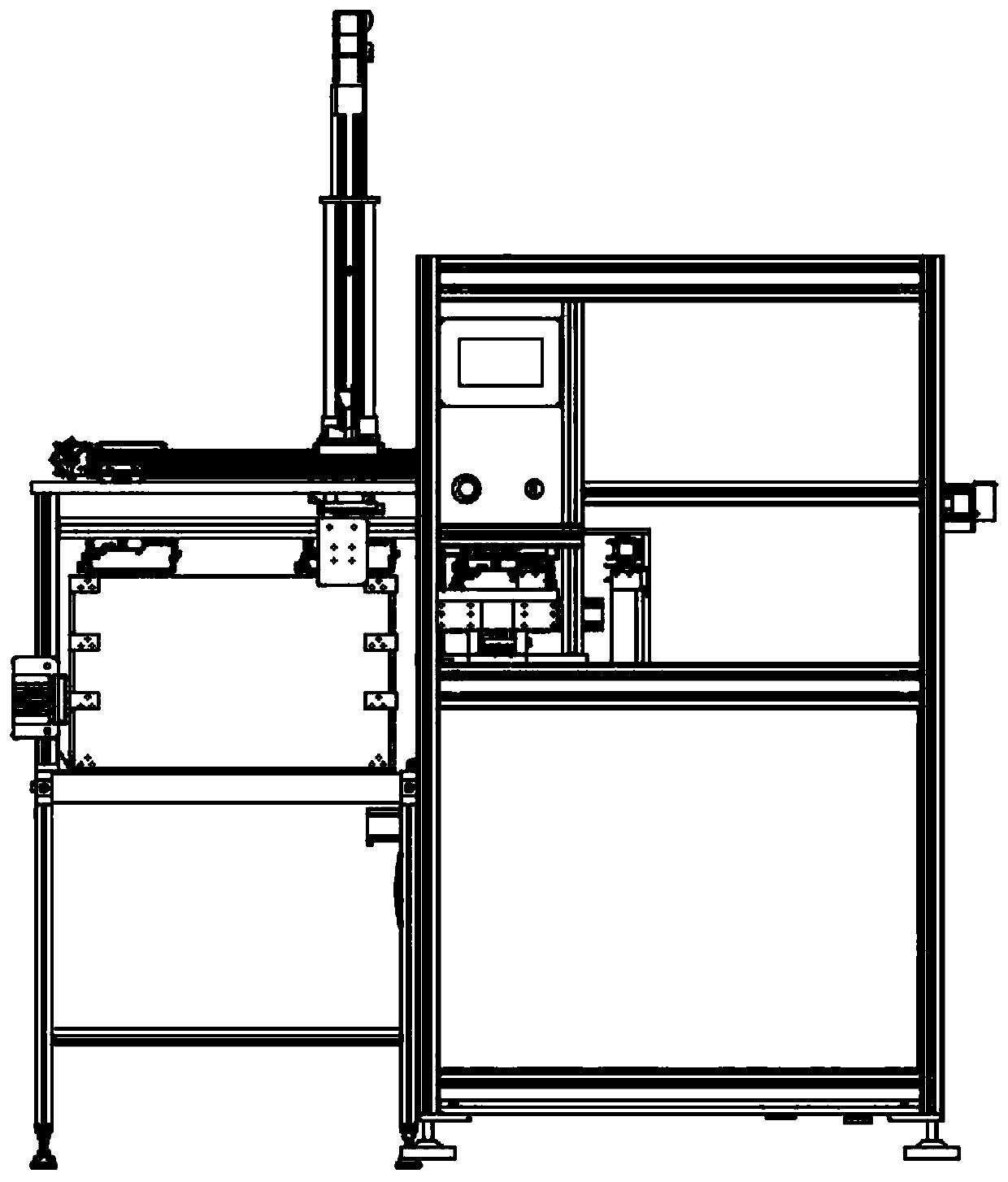 Automatic assembling and lock pin equipment of air conditioner transformer