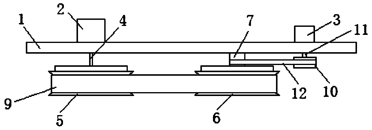 Strip billet tensioning device of V-shaped belt cloth wrapping machine