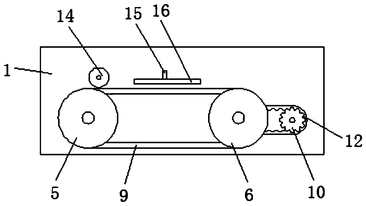 Strip billet tensioning device of V-shaped belt cloth wrapping machine