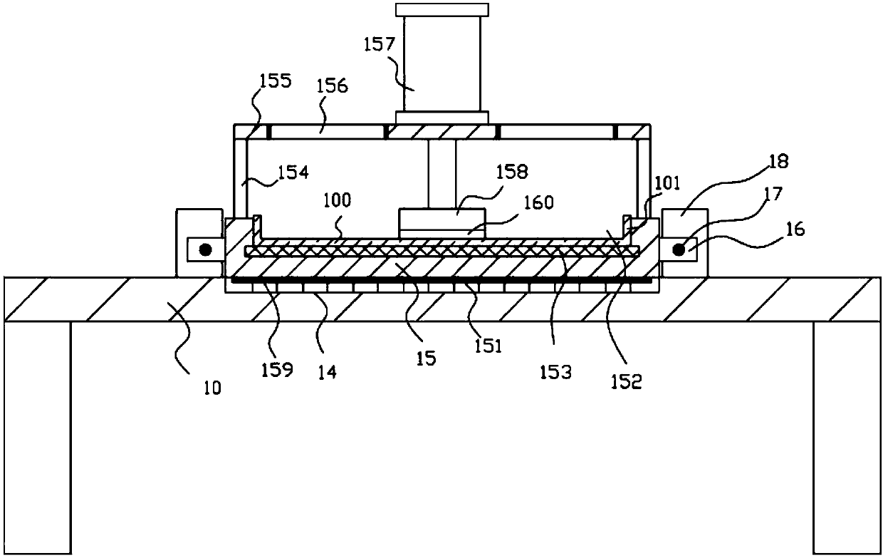 Fixing and moving mechanism for side wall polishing mechanism of bent hardware