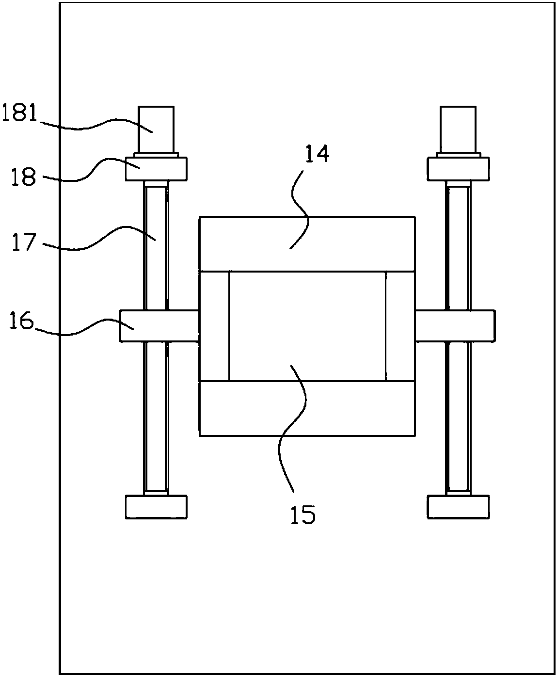 Fixing and moving mechanism for side wall polishing mechanism of bent hardware