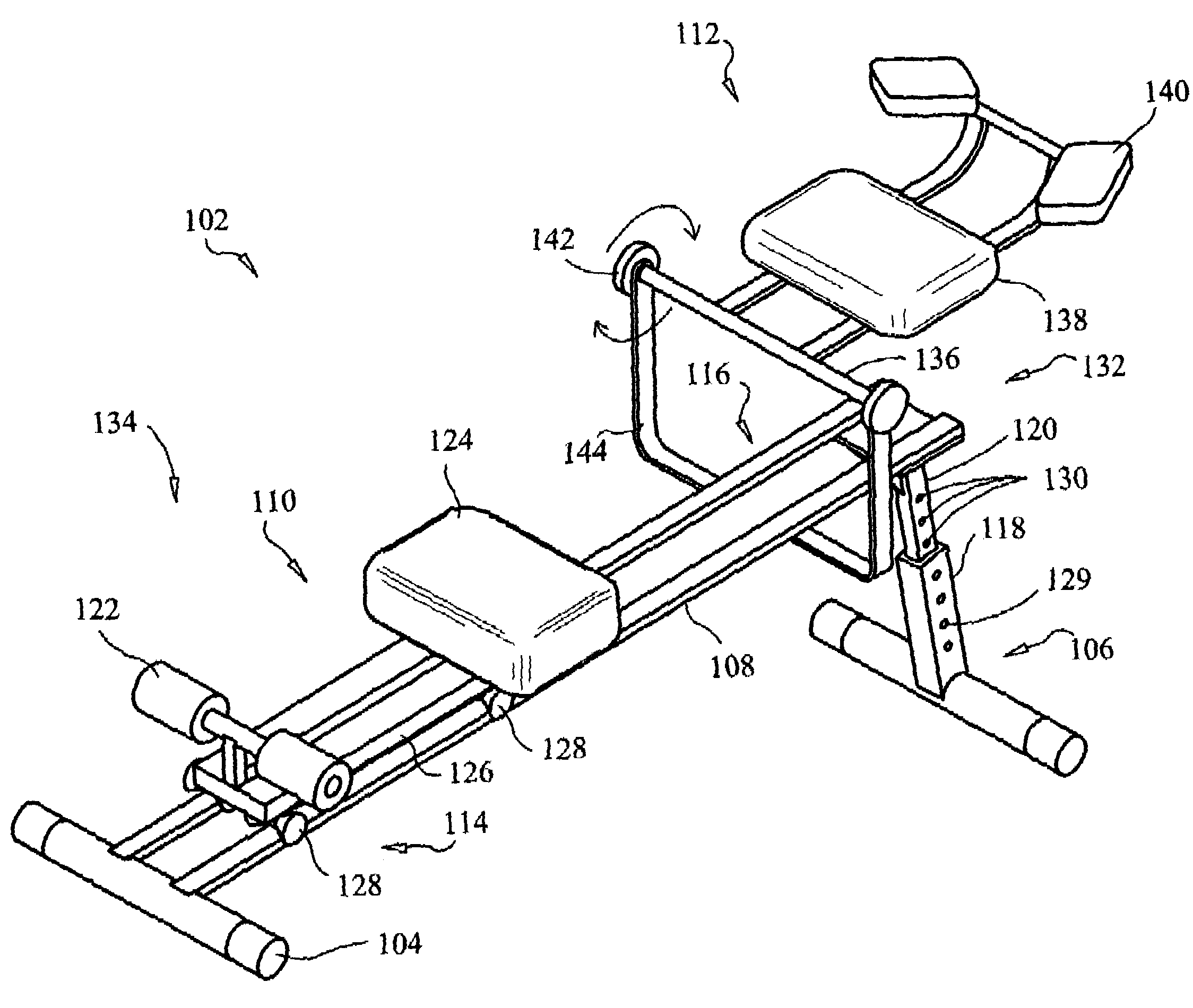 Abdominal exercise machine