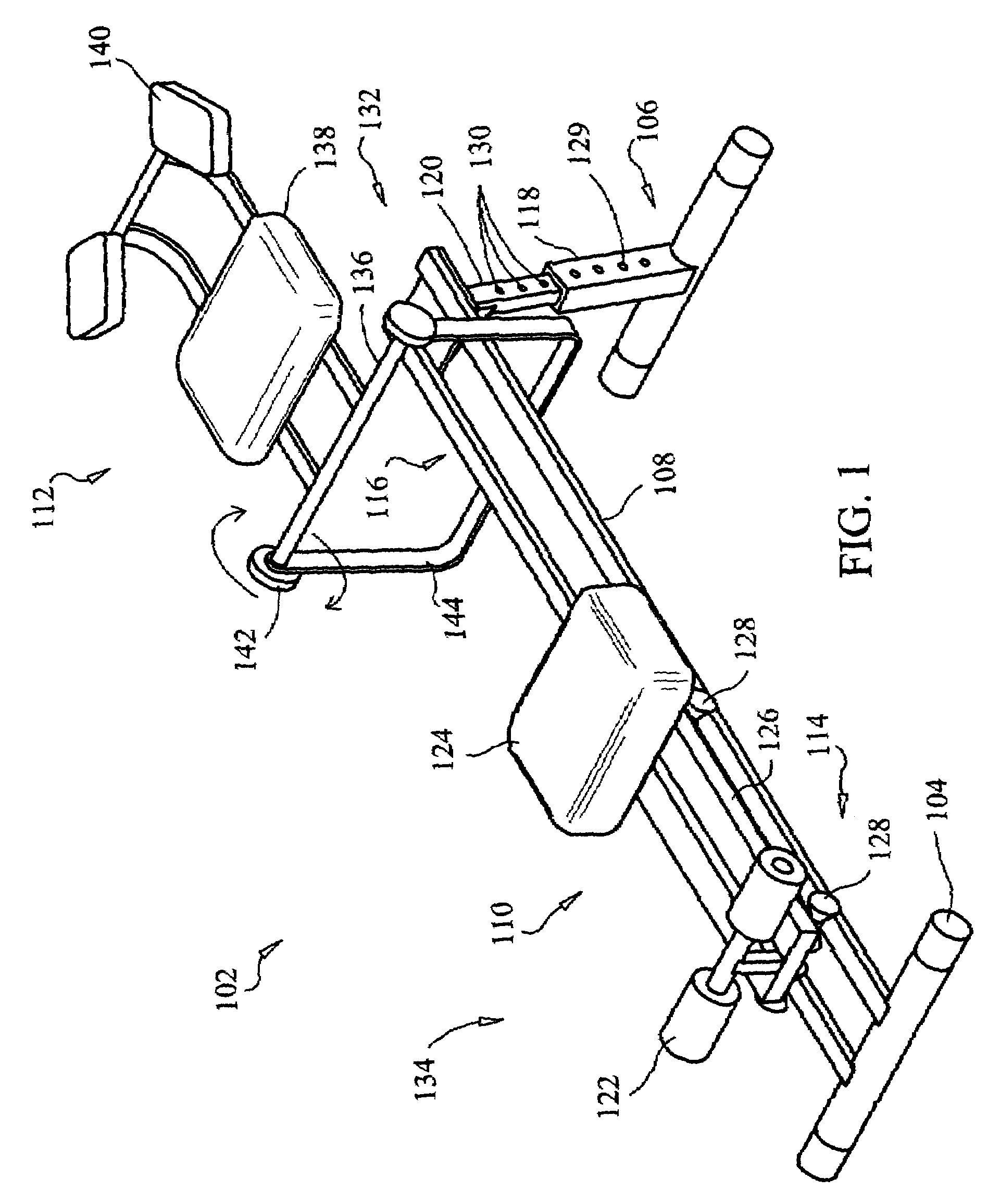 Abdominal exercise machine