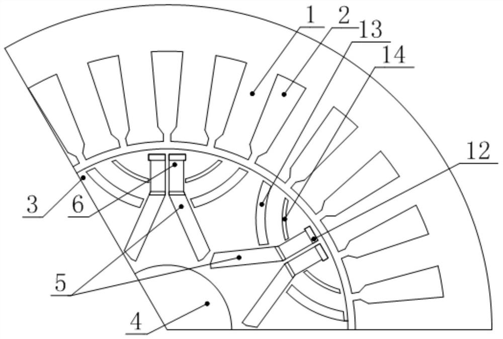 Magnetic circuit segmentation type series-parallel connection adjustable magnetic flux motor