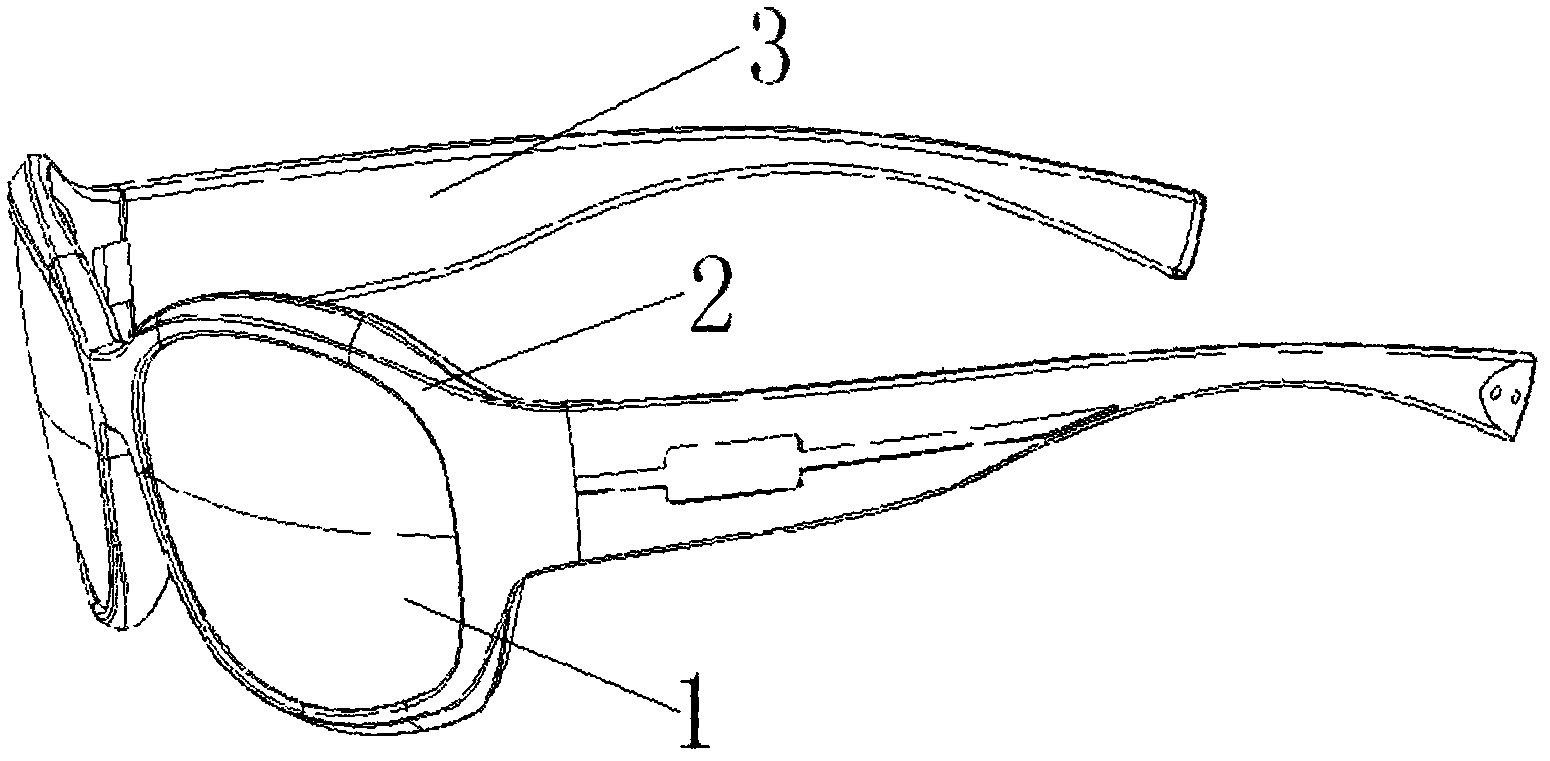 Multiple-efficacy eye disease protection eyeglass and finished eyeglasses assembled by same