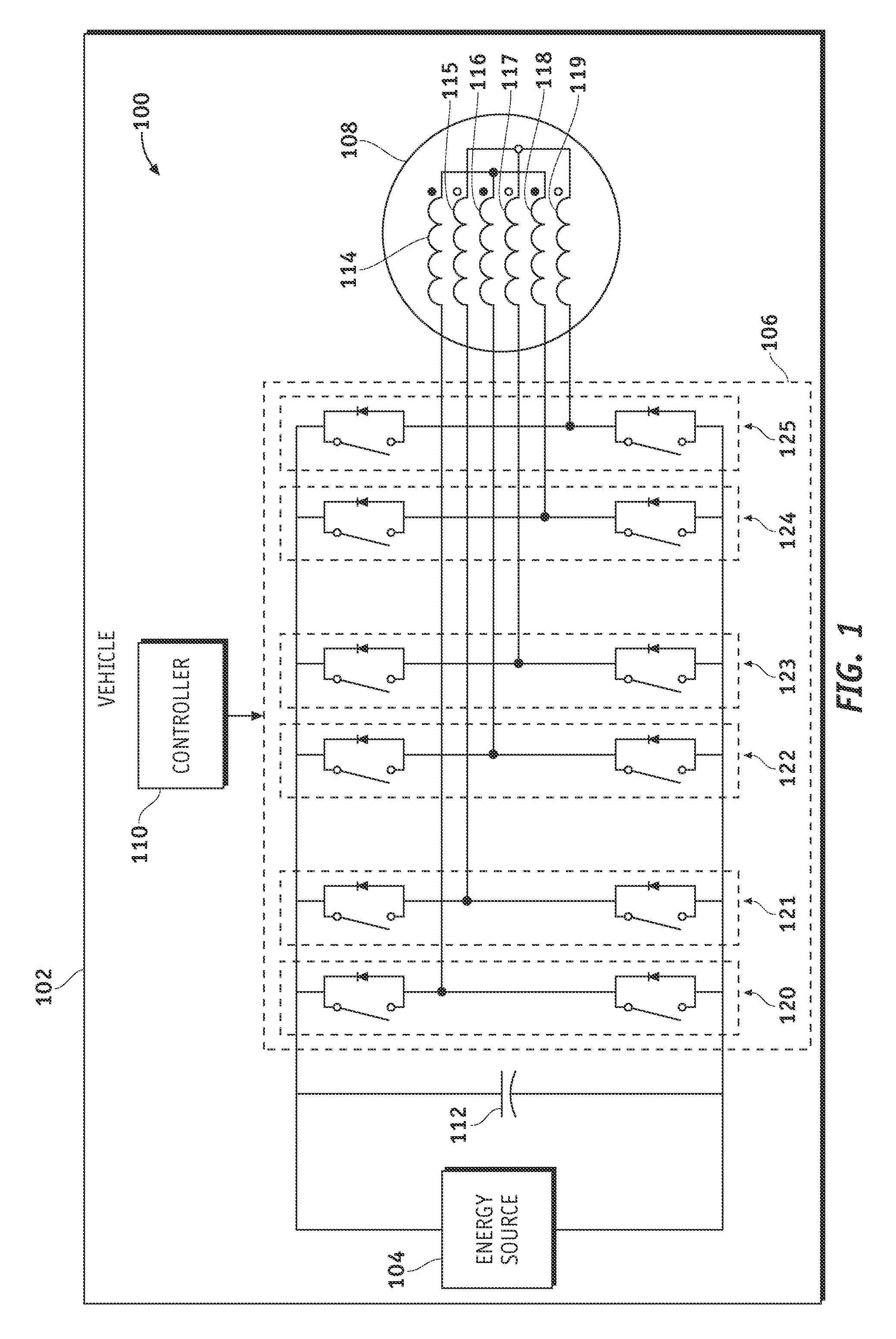 Electrical system using phase-shifted carrier signals and related operating methods