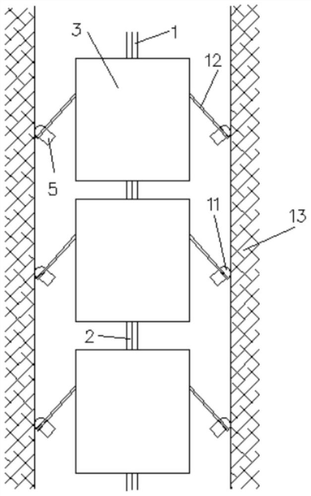 Ground cross-hole resistivity CT detection cable universal for dry and wet holes