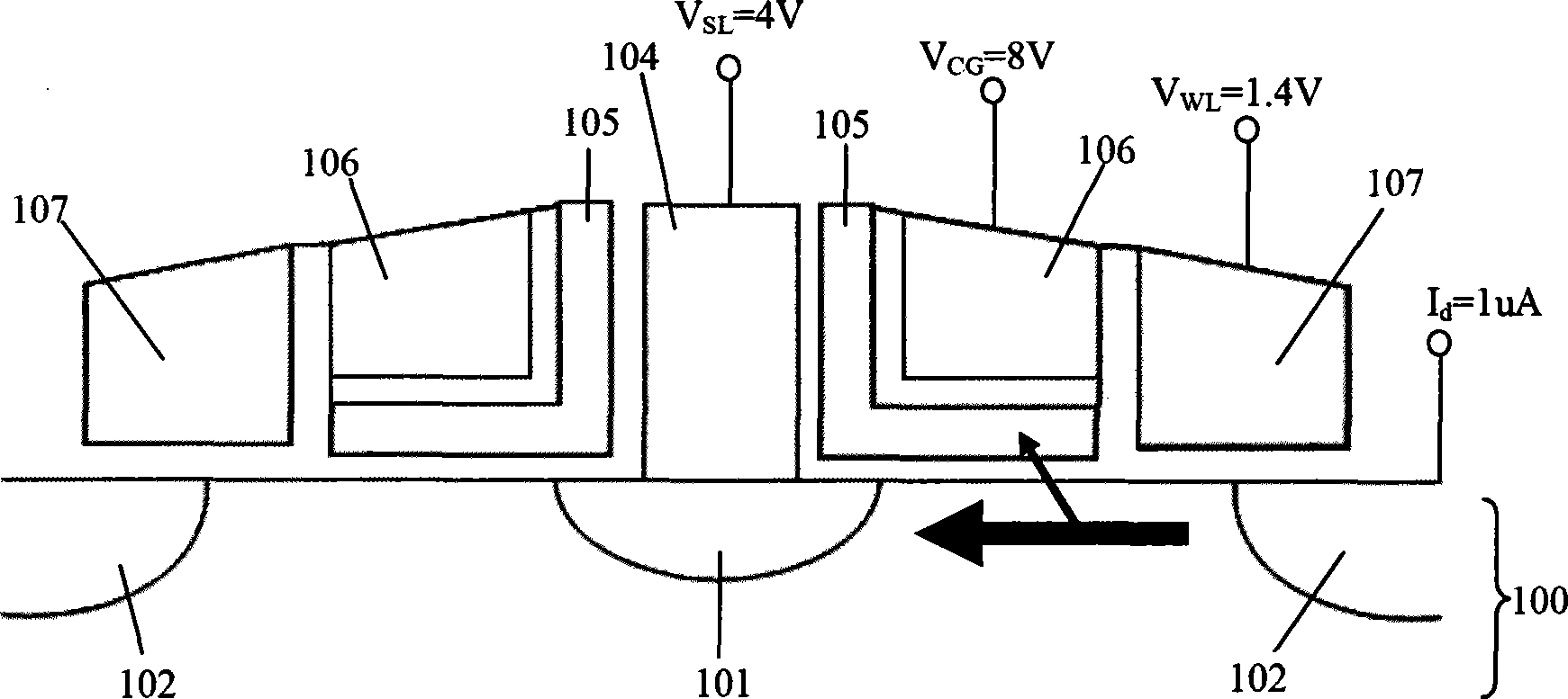 High-efficient erasing and writing flash memory in grating