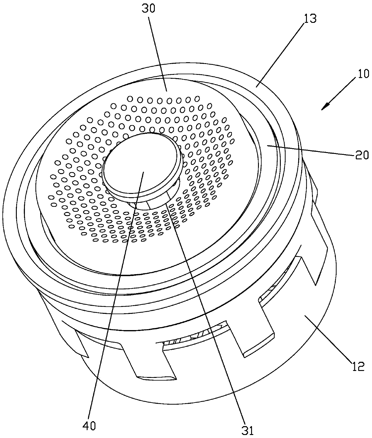 Water discharging device with cleaning function