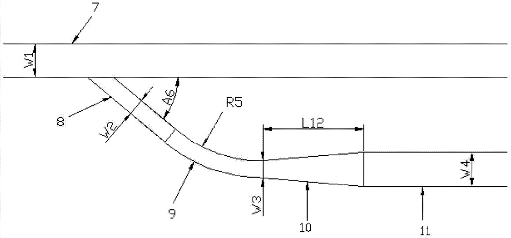 Chip structure of PLC (programmable logic controller) multimode waveguide optical divider