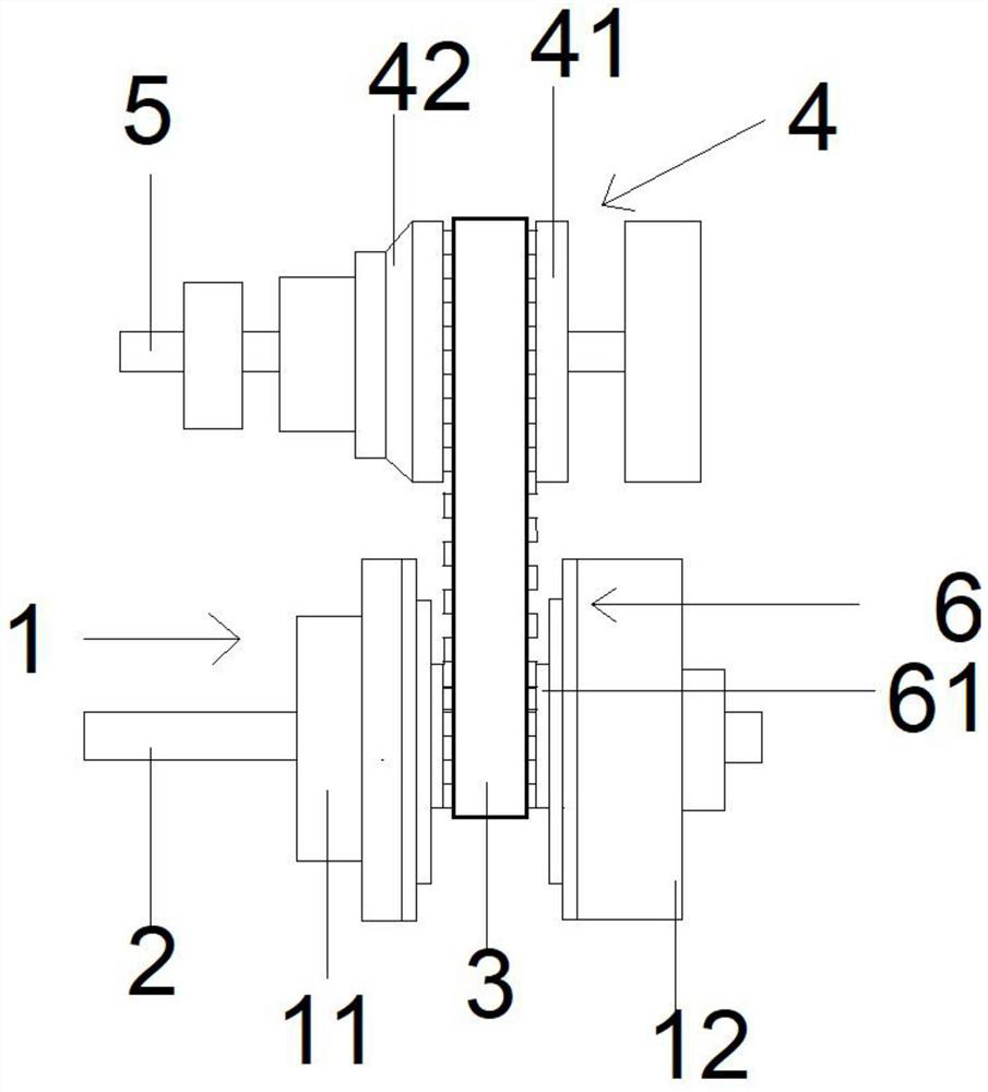 Continuously-variable transmission gearbox structure difficult to slip