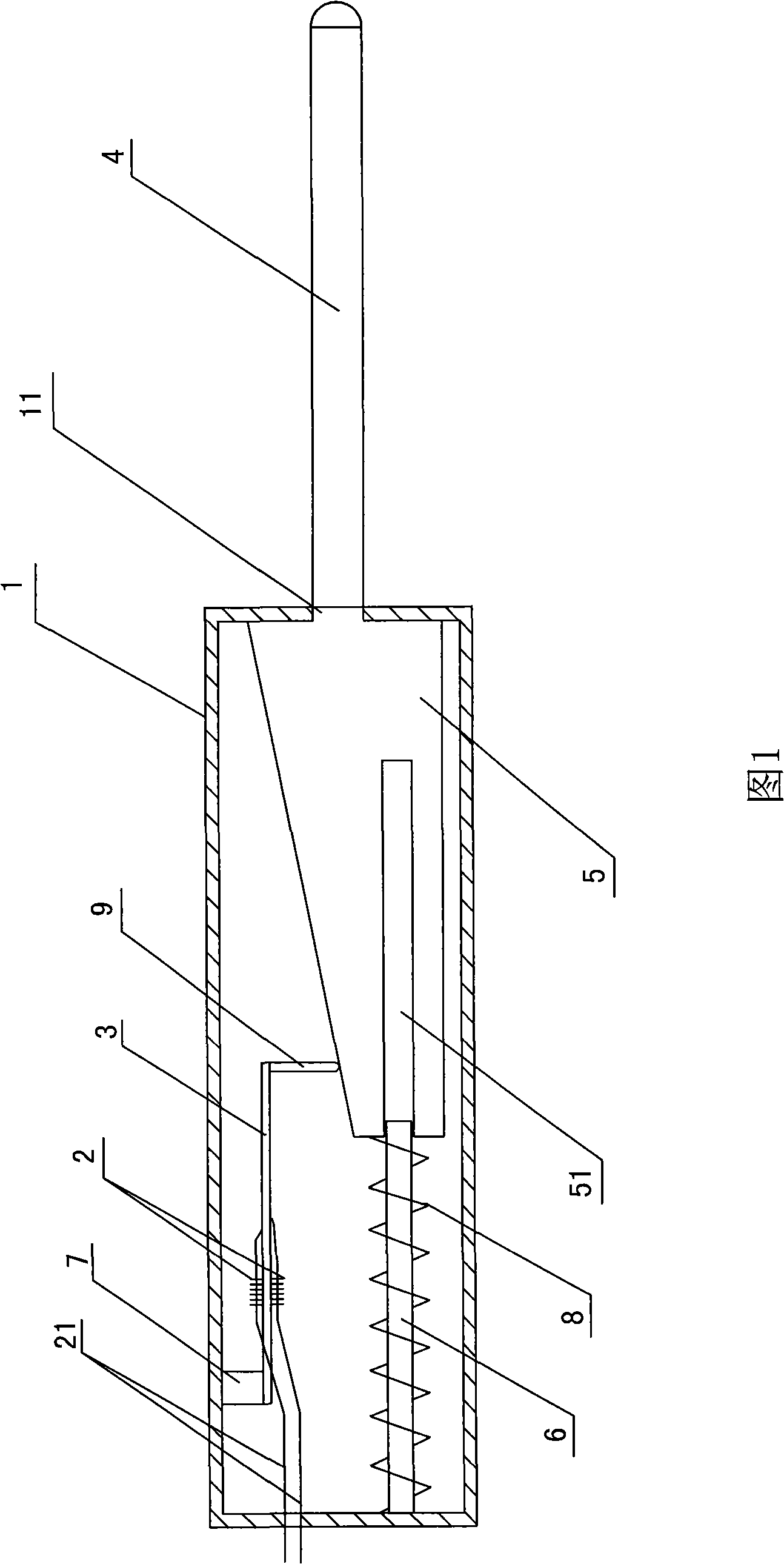 Optical fibre displacement transducer