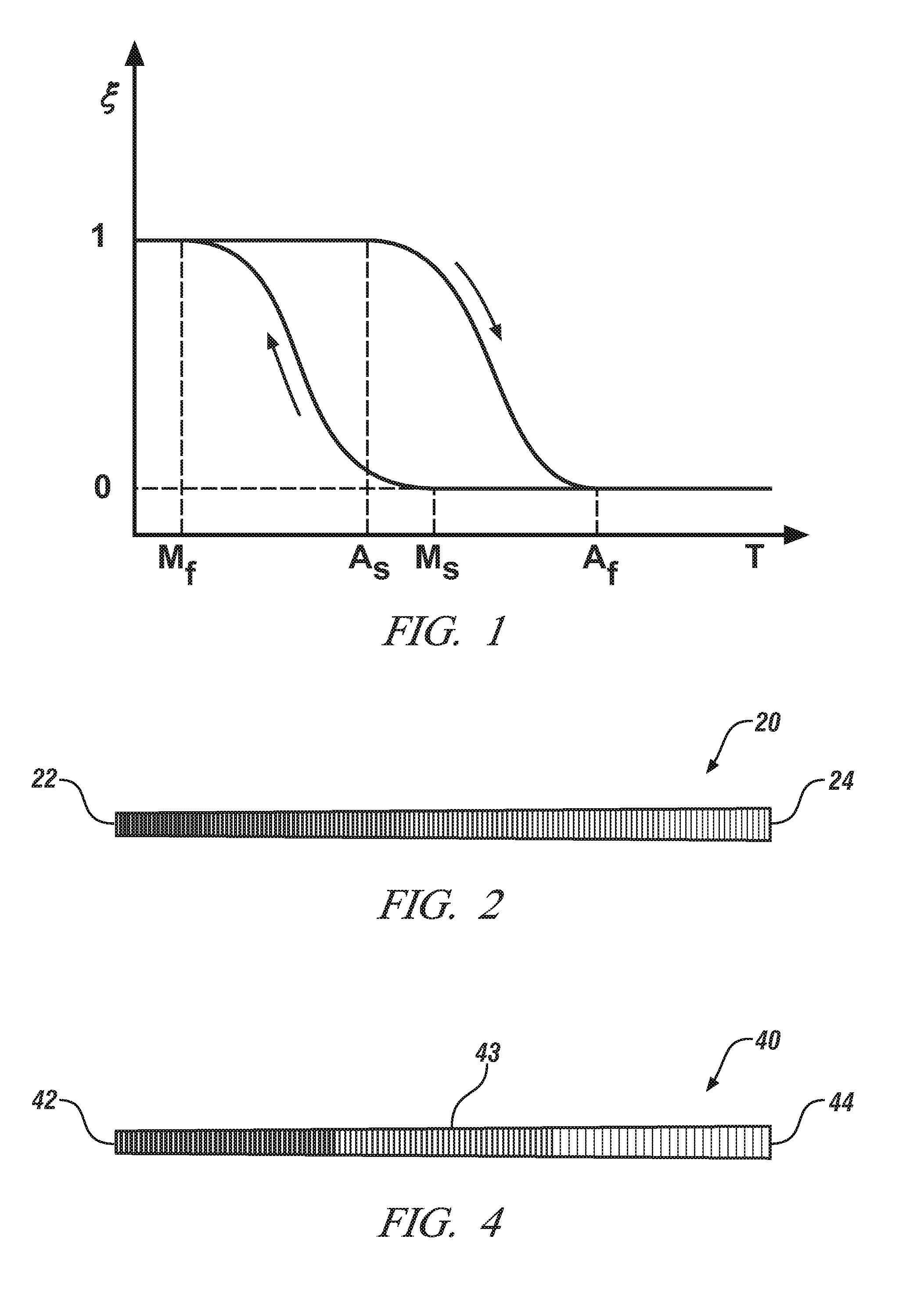 Phase change graded sma actuators