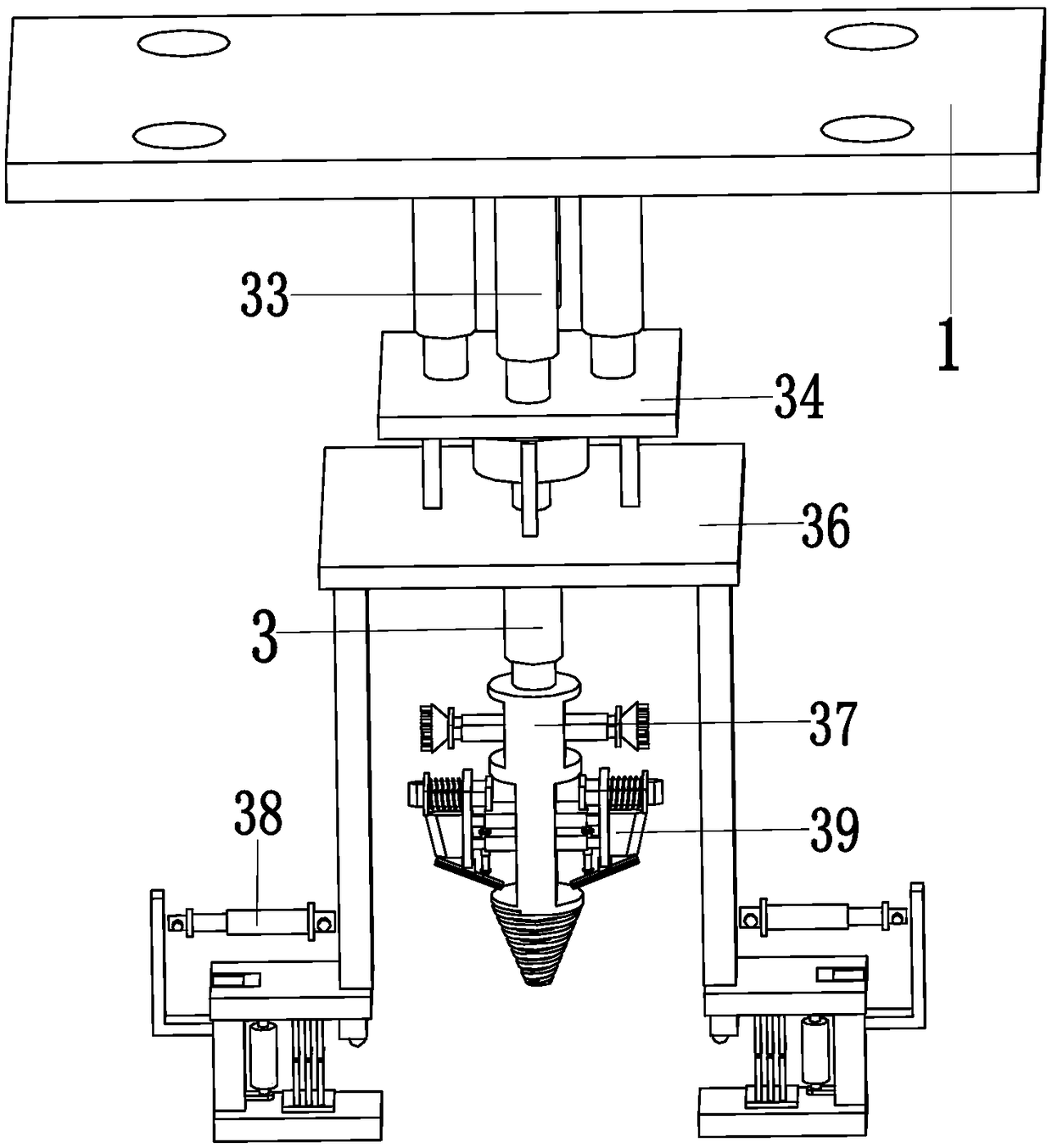 Automatic cleaning equipment for cast flange pipe