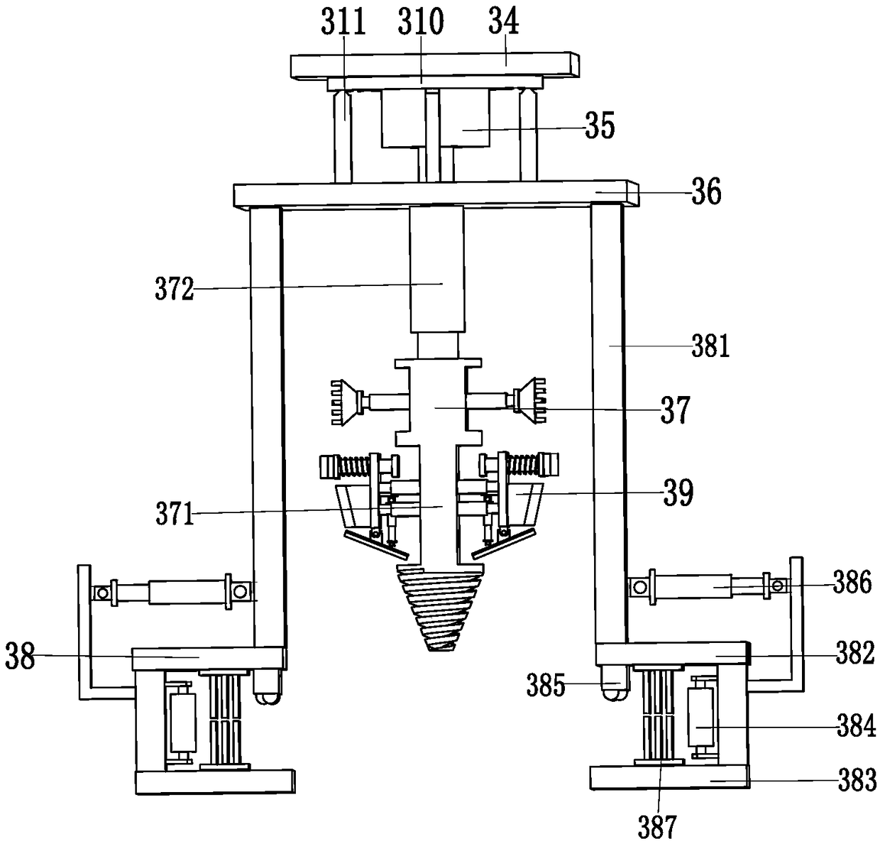 Automatic cleaning equipment for cast flange pipe