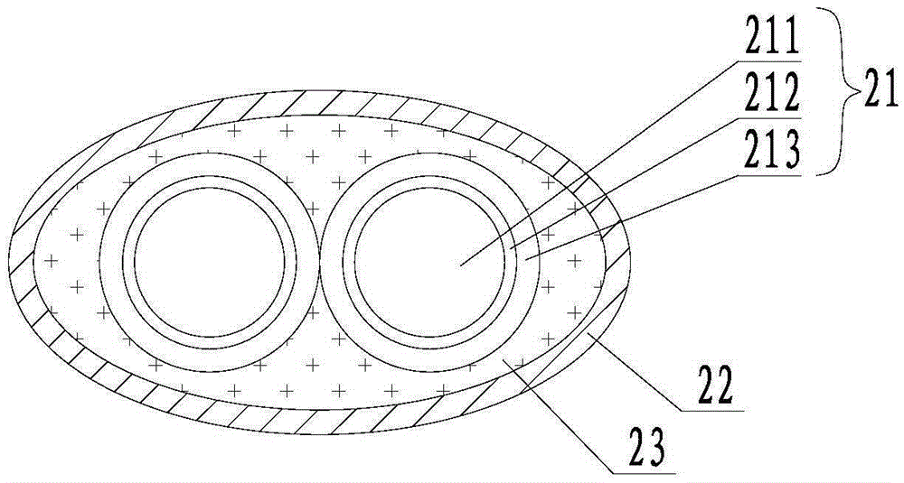 A fire-resistant computer cable