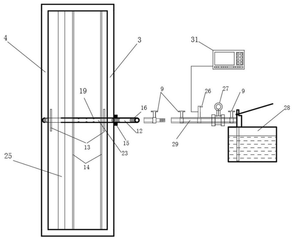 Visual splitting grouting test device and method for cracked rock mass loaded in two directions