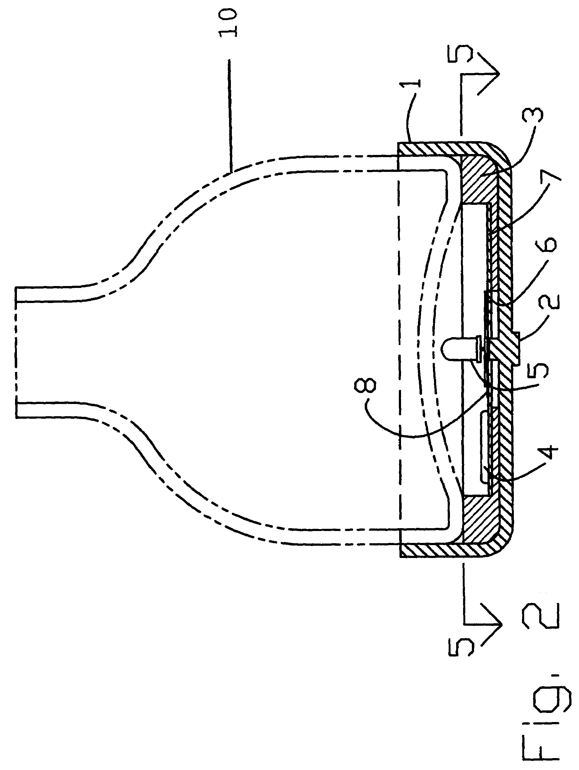 Automatic base-mounted container illuminator