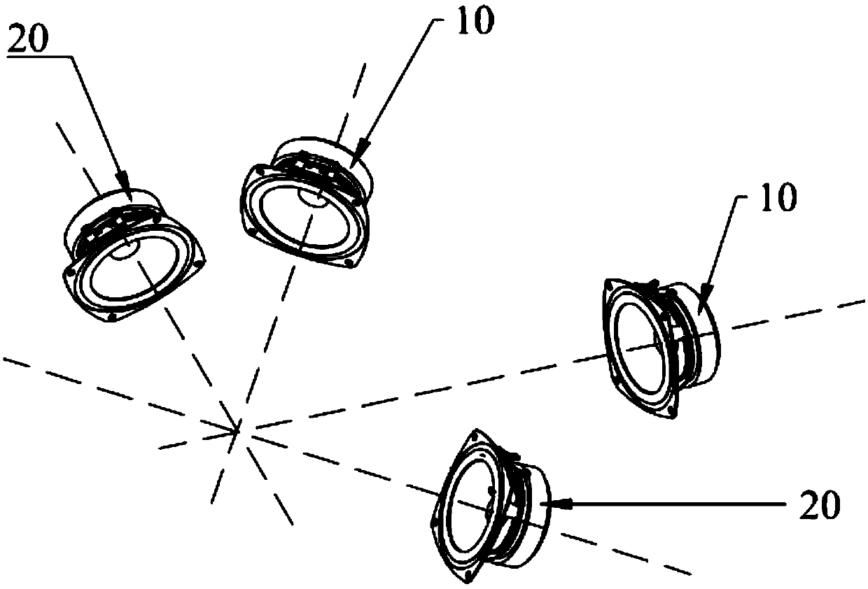 Vehicular rapid mounting sound box system applied to automobile