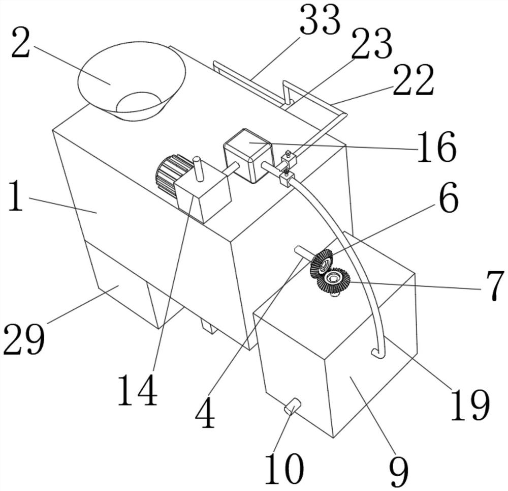 Columnar organic glass raw material extrusion device capable of eliminating bubbles