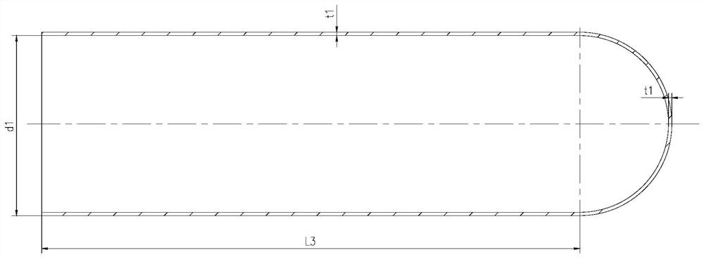 Forming and processing method of titanium alloy high-pressure seamless gas cylinder for ships