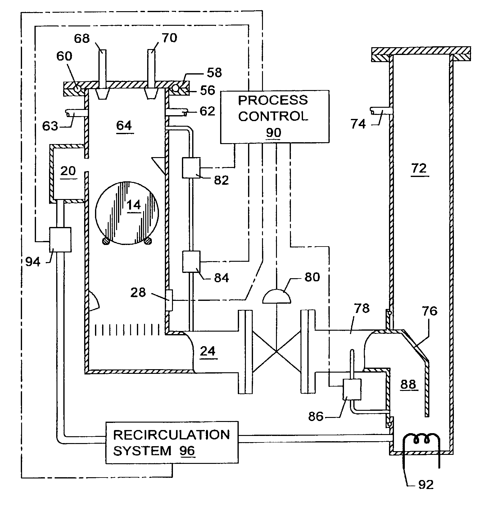 Megasonically energized liquid interface apparatus and method