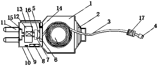 Charger with take-up function