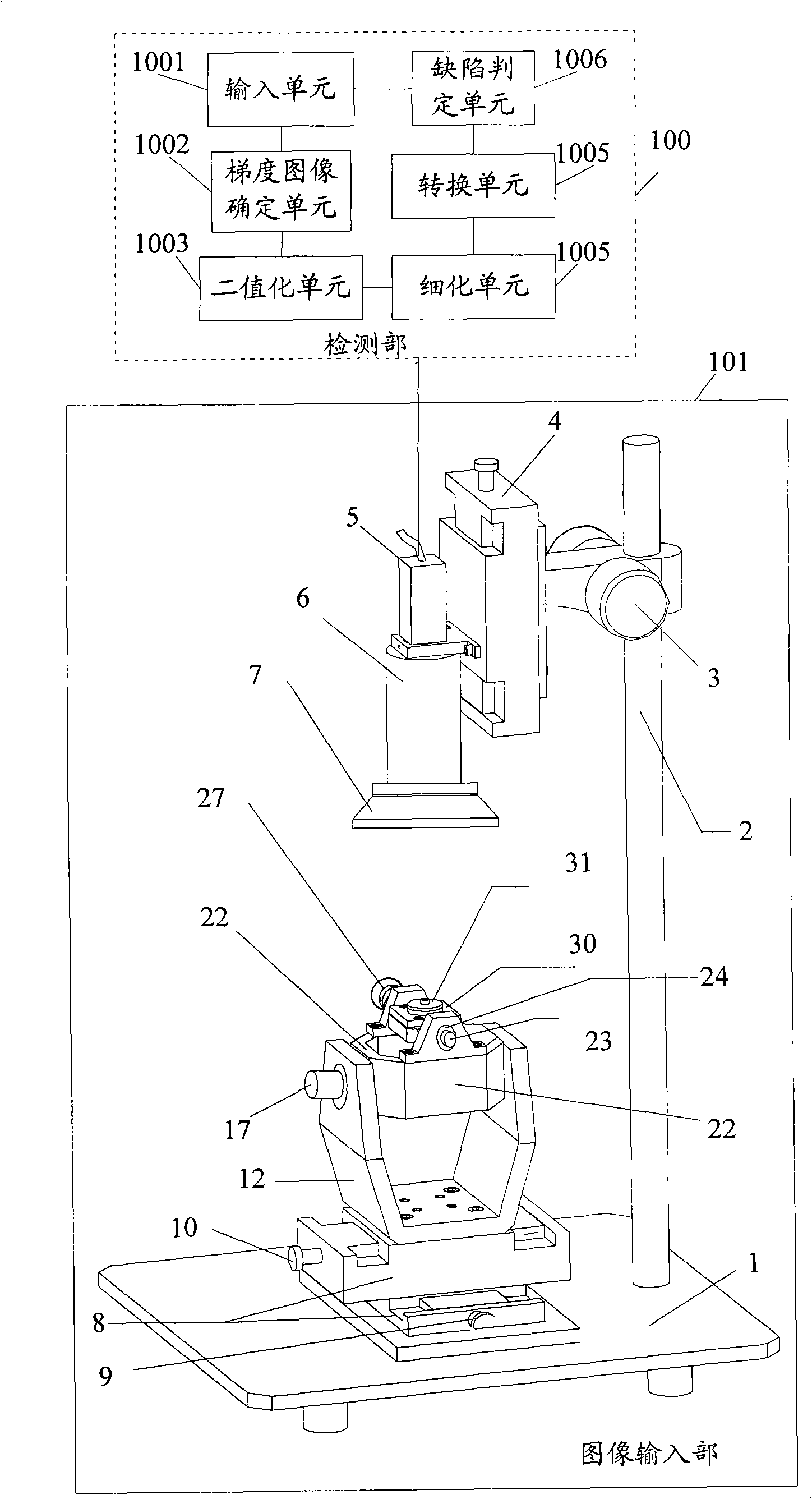 Surface flaw detection device