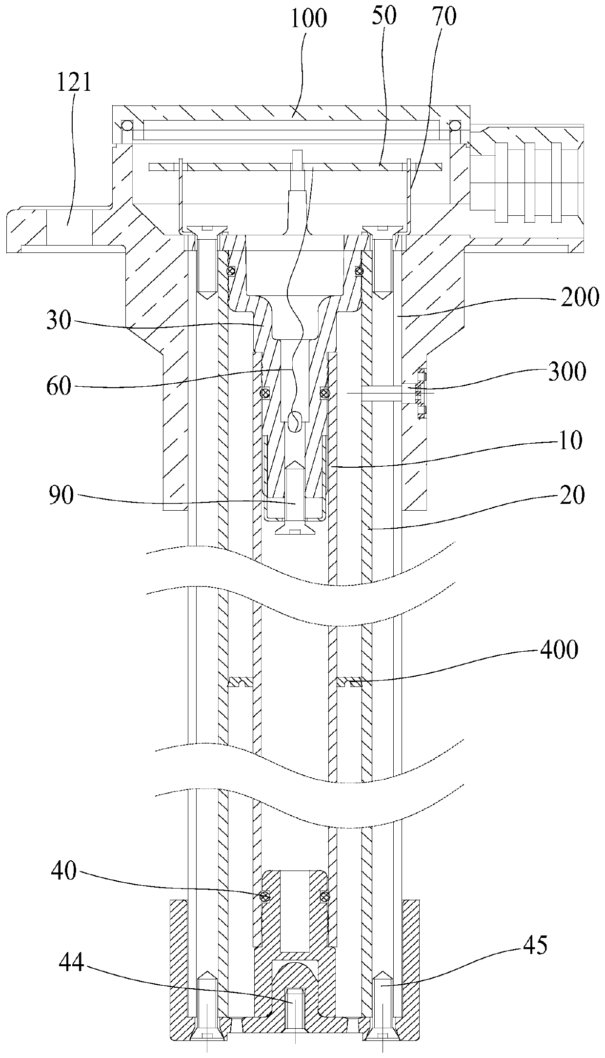 Single capacitance type liquid level meter