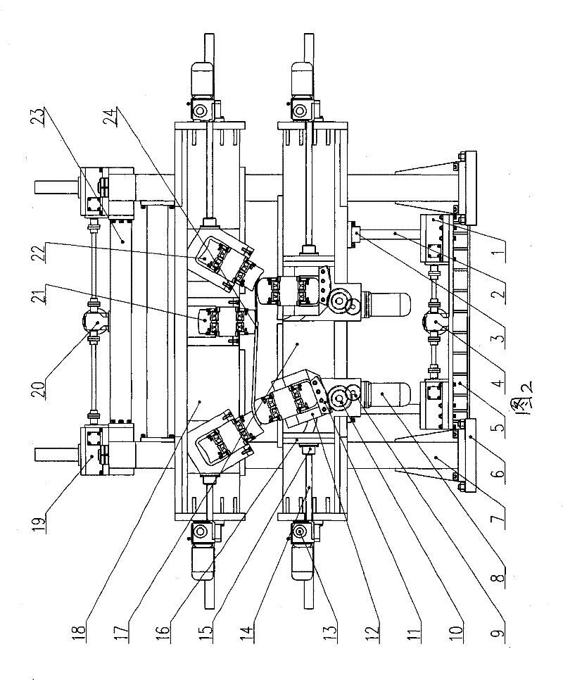 Unit for producing medium diameter straight seam double-sided submerged arc welded steel pipe and steel pipe forming method