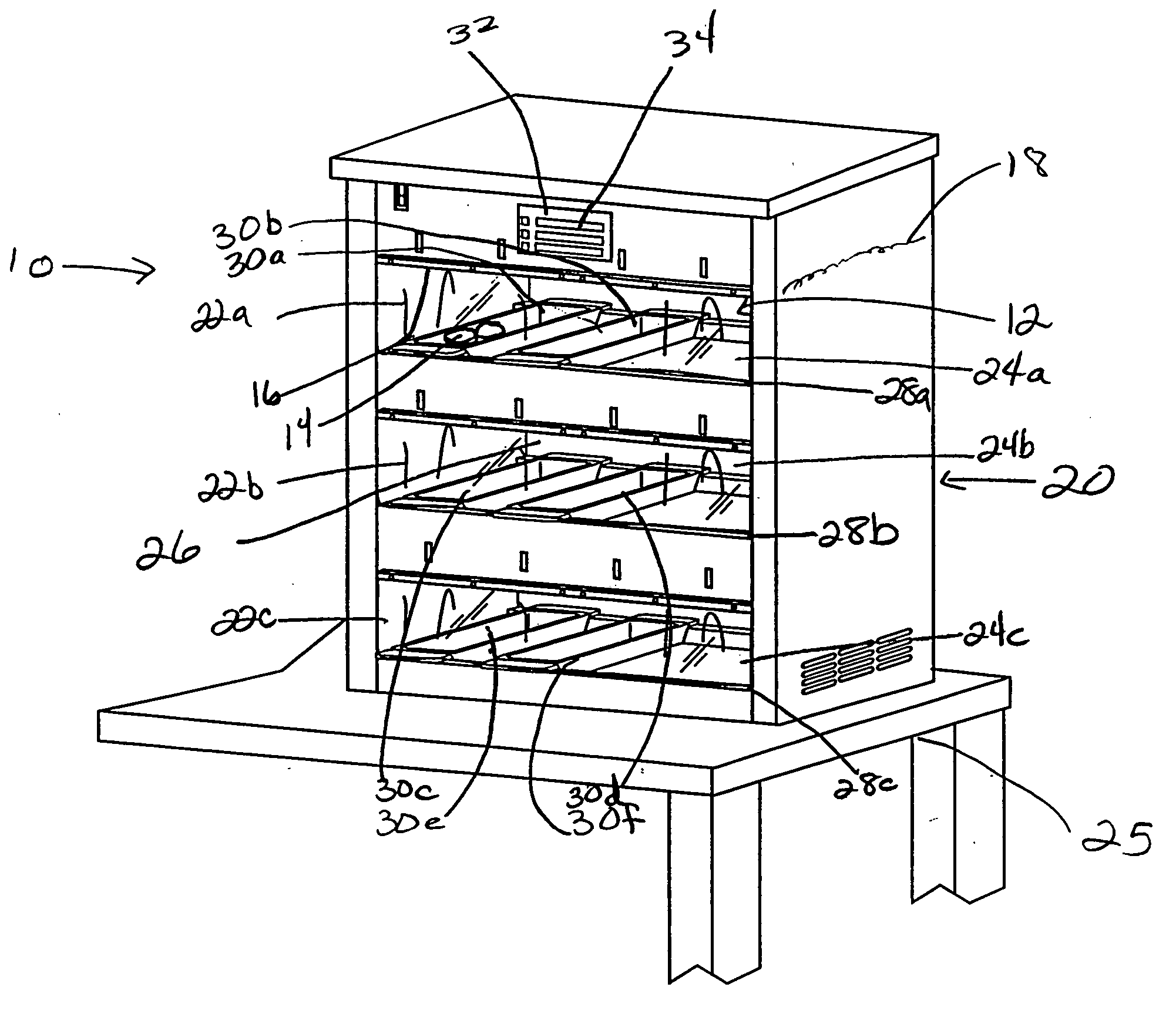 Food staging device, method of storing foods, and method of making a sandwich