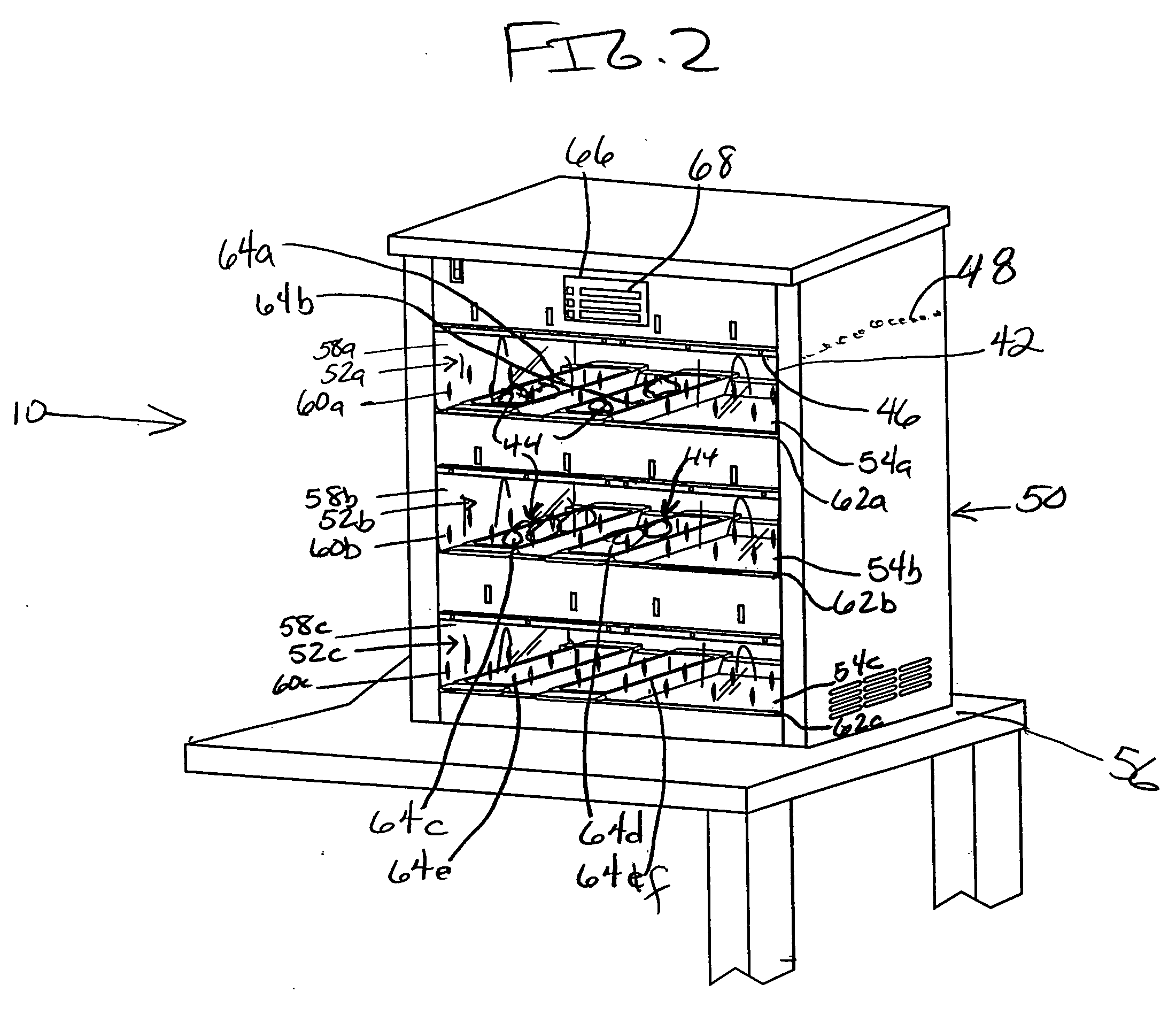 Food staging device, method of storing foods, and method of making a sandwich