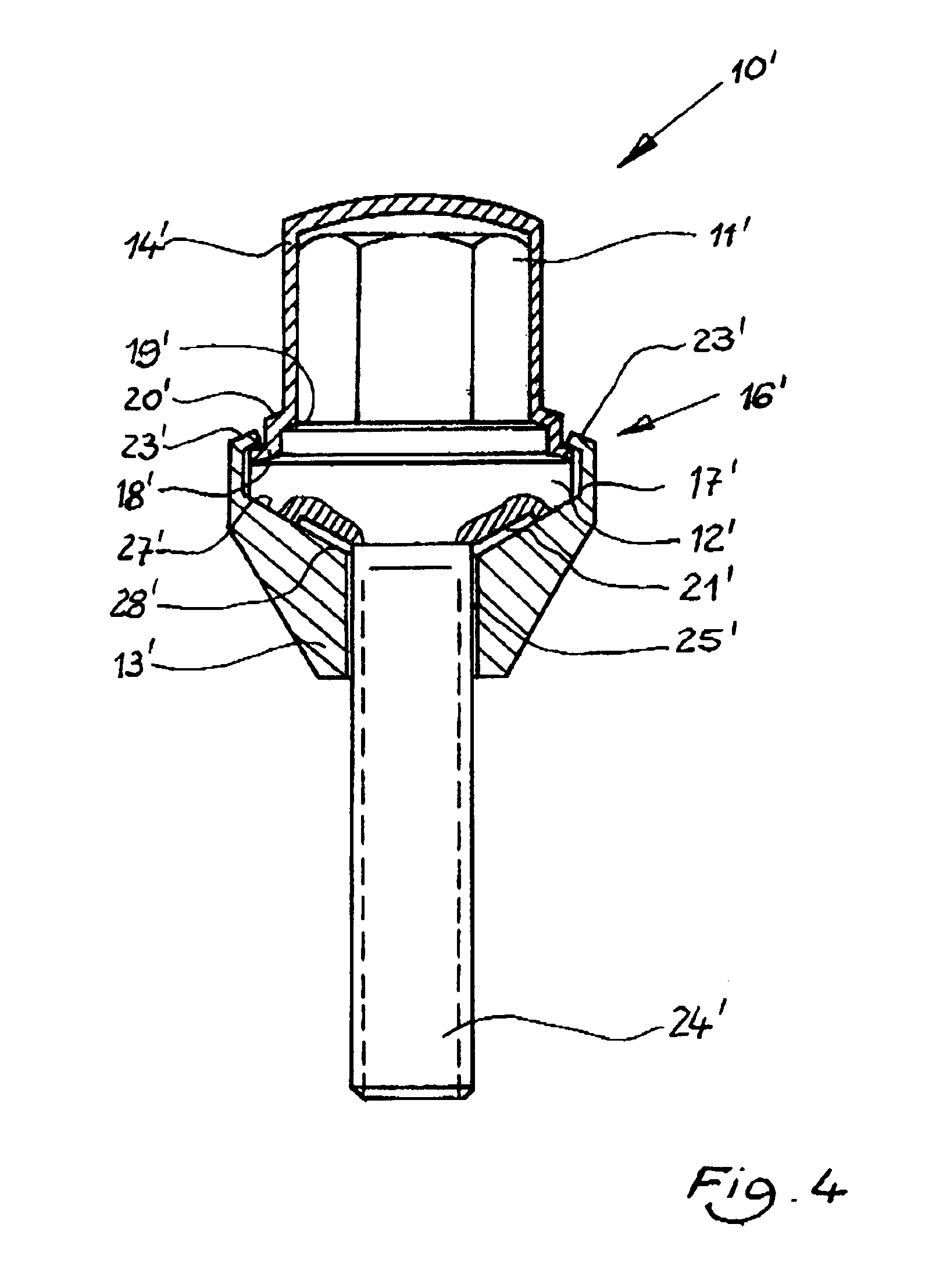 Wheel nut and fastening element