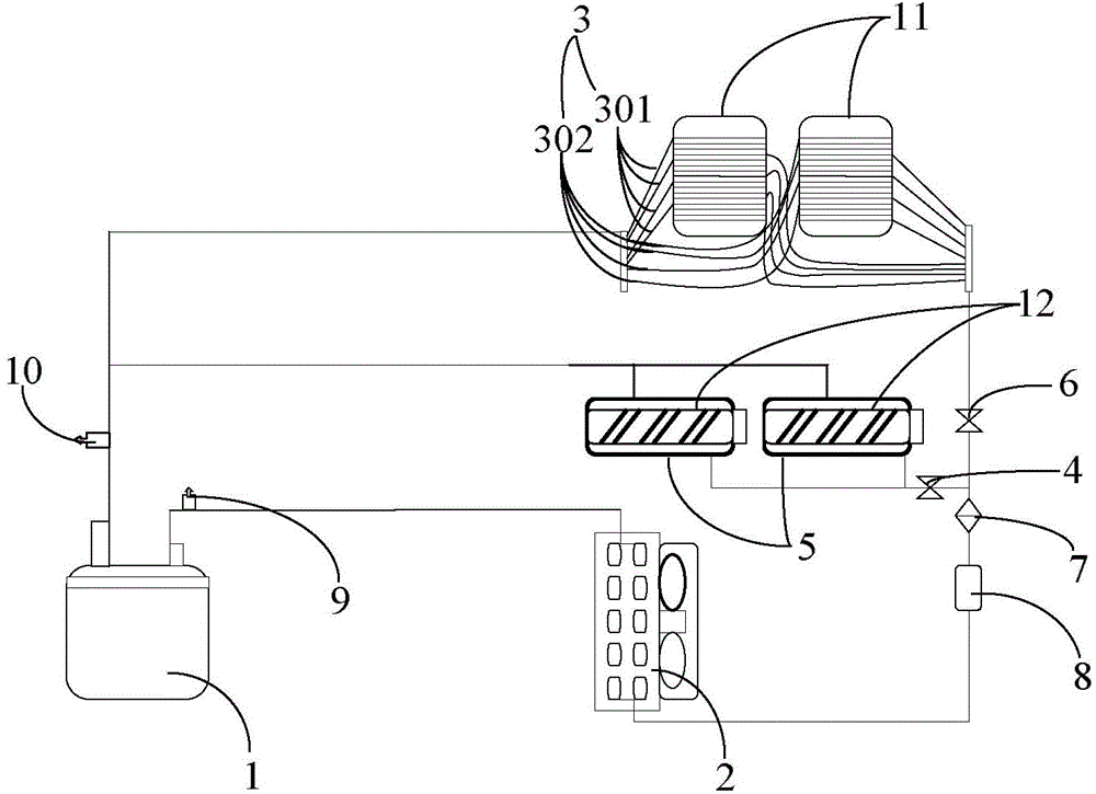 Refrigeration system capable of achieving quick precooling and ice cream machine