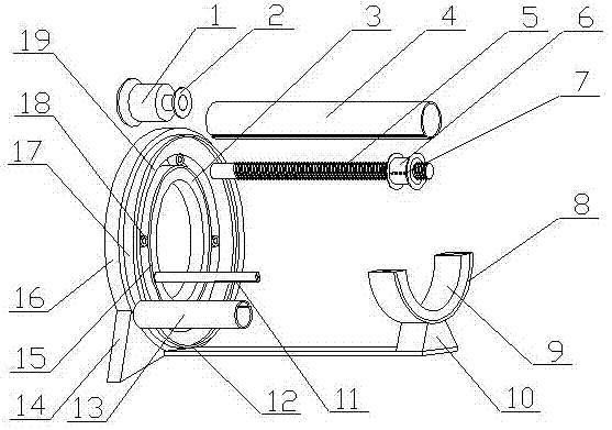 Medical dressing changing and binding device for traumas on arms