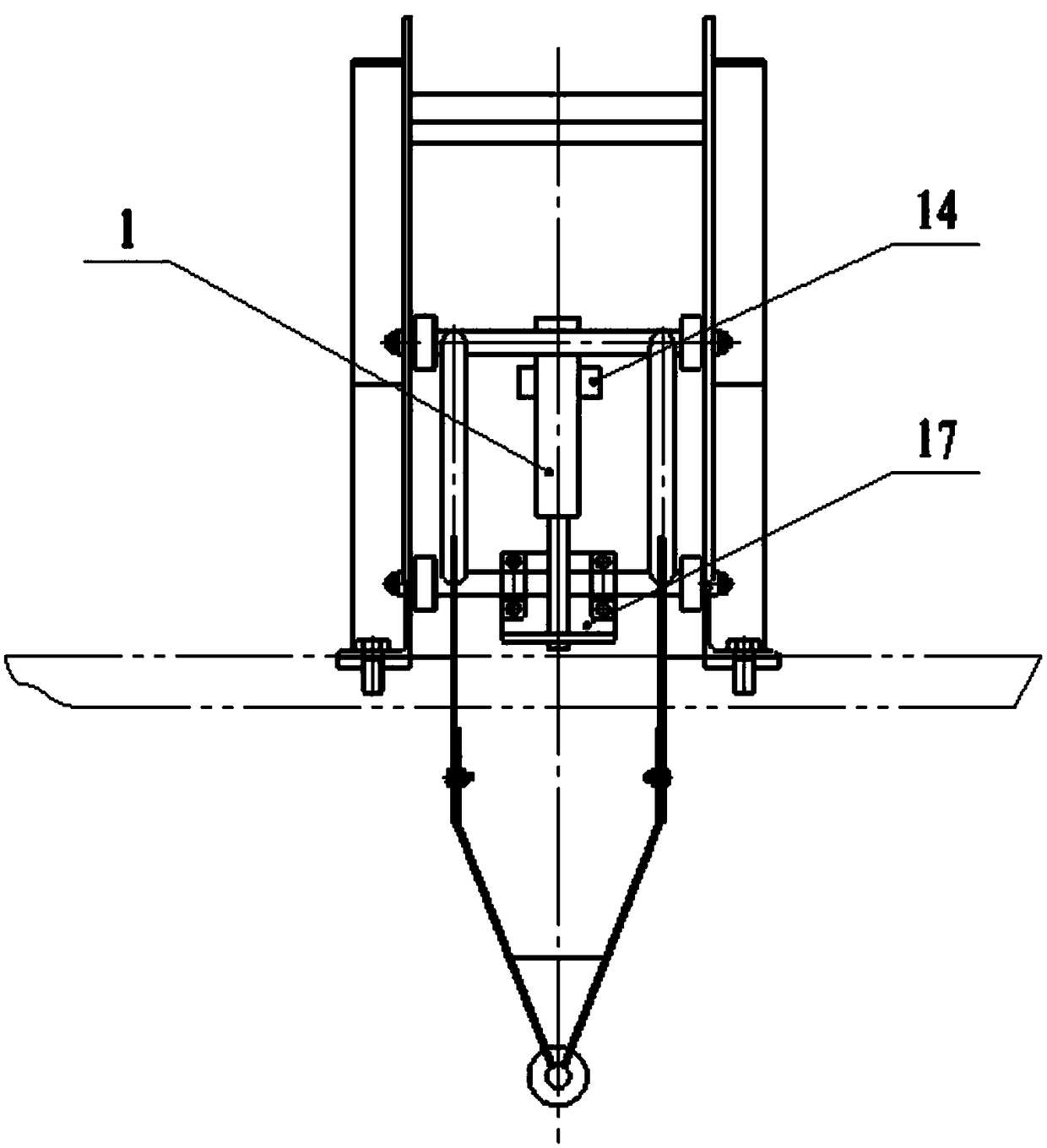 A sliding limit type kiln outlet plugging system