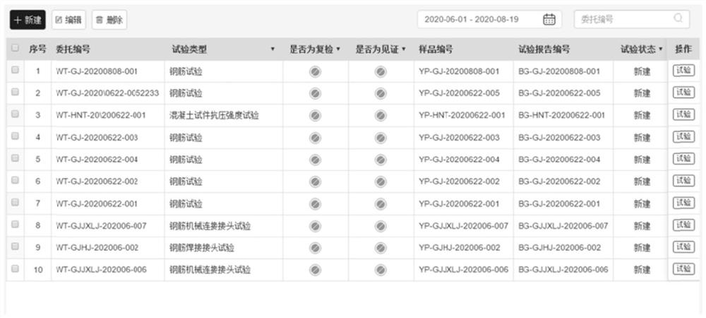 Concrete test system and method, computer device and storage medium