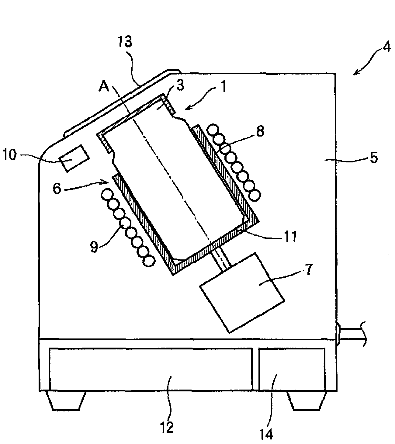 Inductive heating device for beverage can