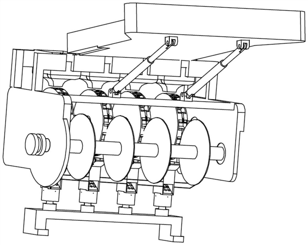 An opening device for automatically separating the size of macadamia nuts