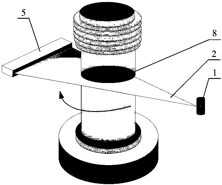 Bias scanning mode industrial CT system rotating table rotating center calibration method