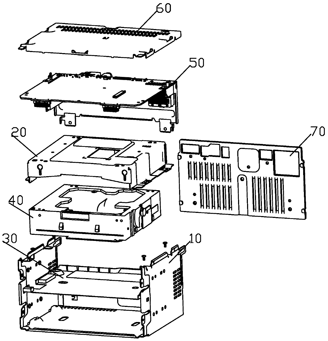 A car audio navigation host and its automatic assembly method