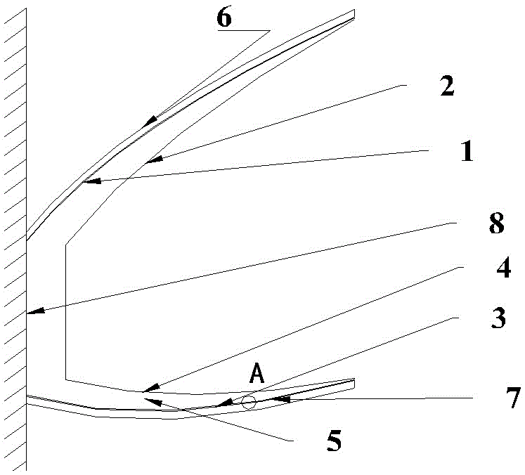 Solar interior wall lens type composite parabolic concentrator applied to building south wall