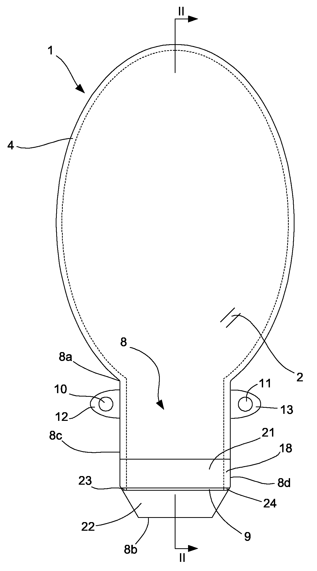 Collecting Bag Having Improved Closure and Method of Manufacturing Such a Collecting Bag