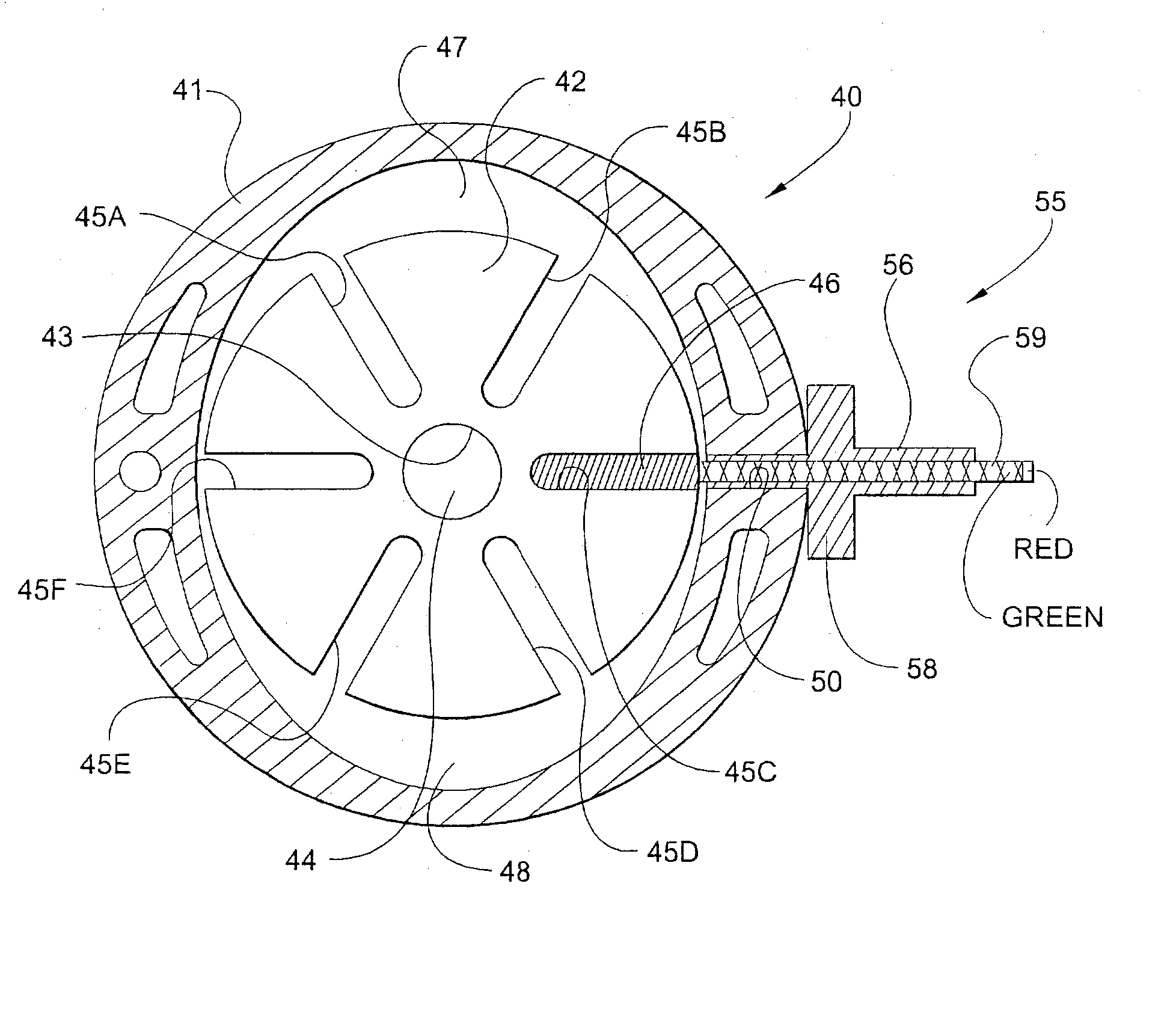 Rotary vane pump with vane wear access port and method