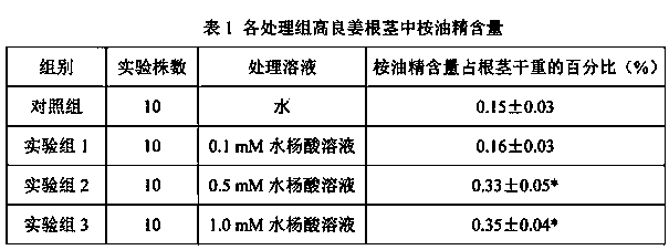 A method for increasing the content of eucalyptol in galangal