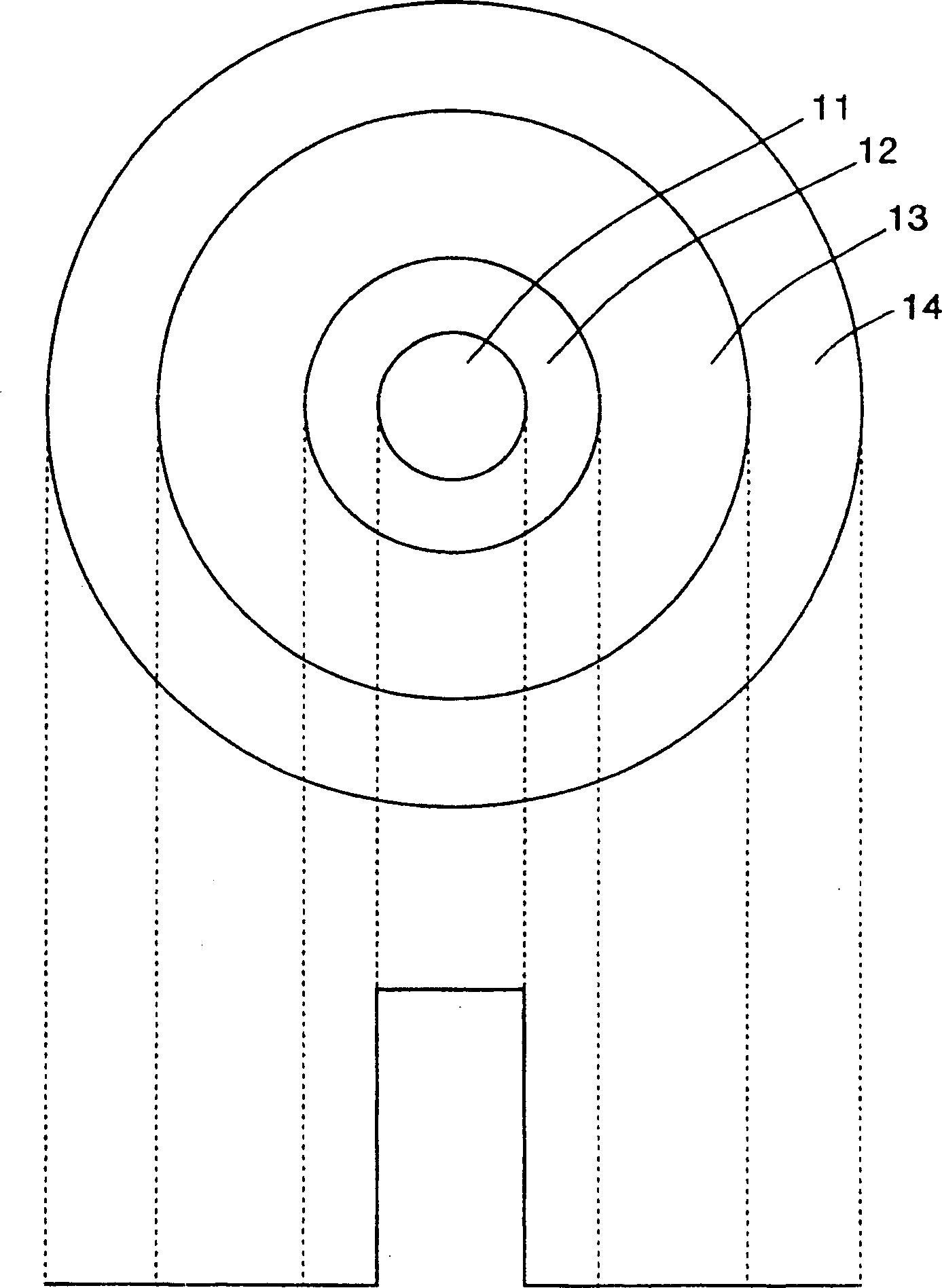 Optical fibre for wavelength division multiplexed system and manufacturing method thereof