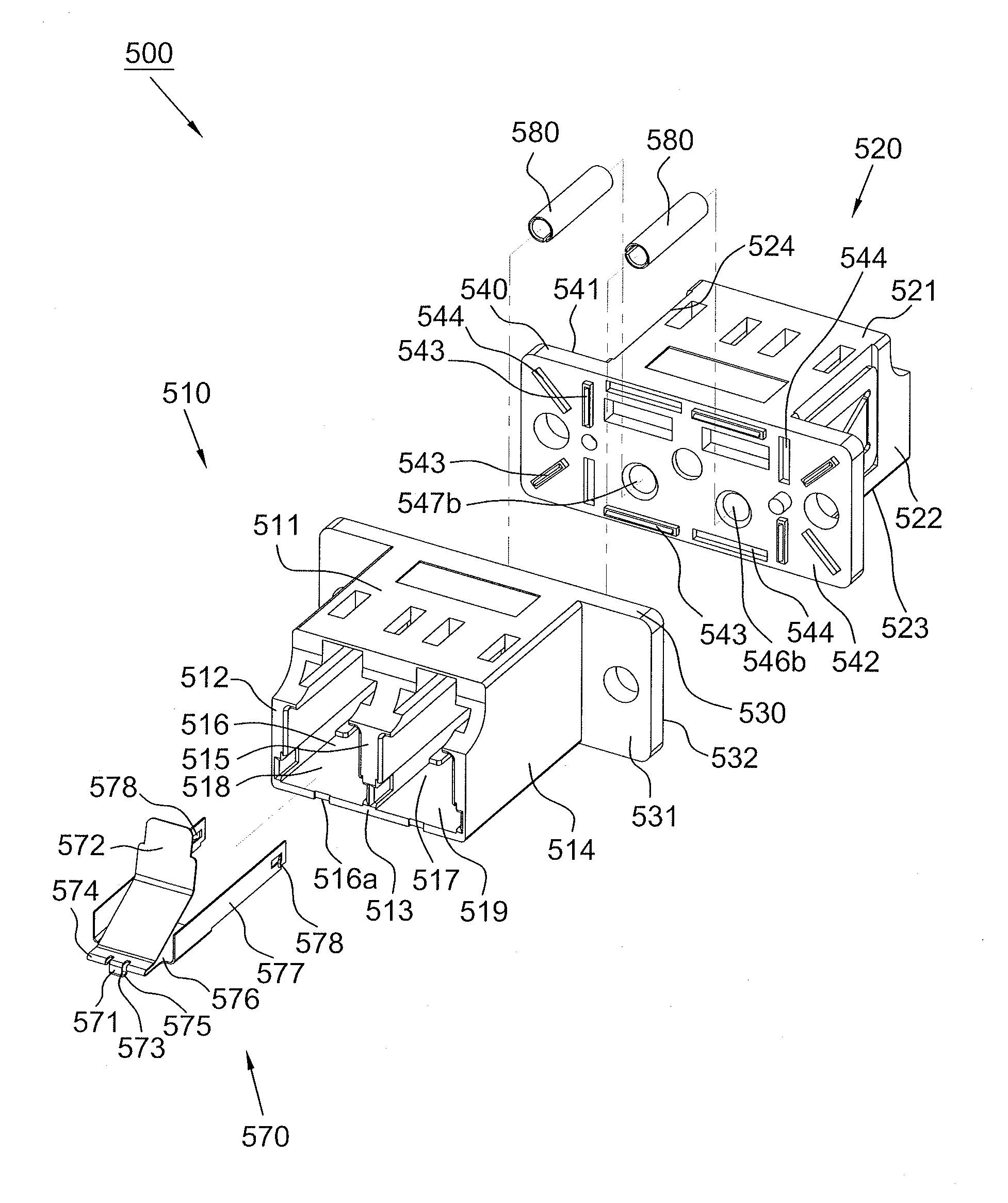 Optical fiber adapter with shutter member