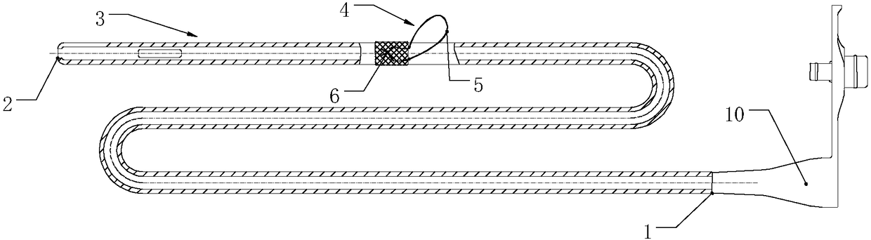 Middle digestive tract implanted tube instrument and rapid implantation method thereof