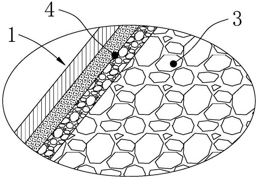 High earth-rock dam slope protection structure and construction method thereof